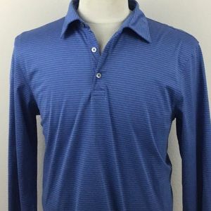 Banana Republic Button Up Long sleeve Blue Polo XL